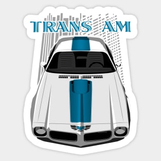 Pontiac Transam 1972 - White and Blue Sticker